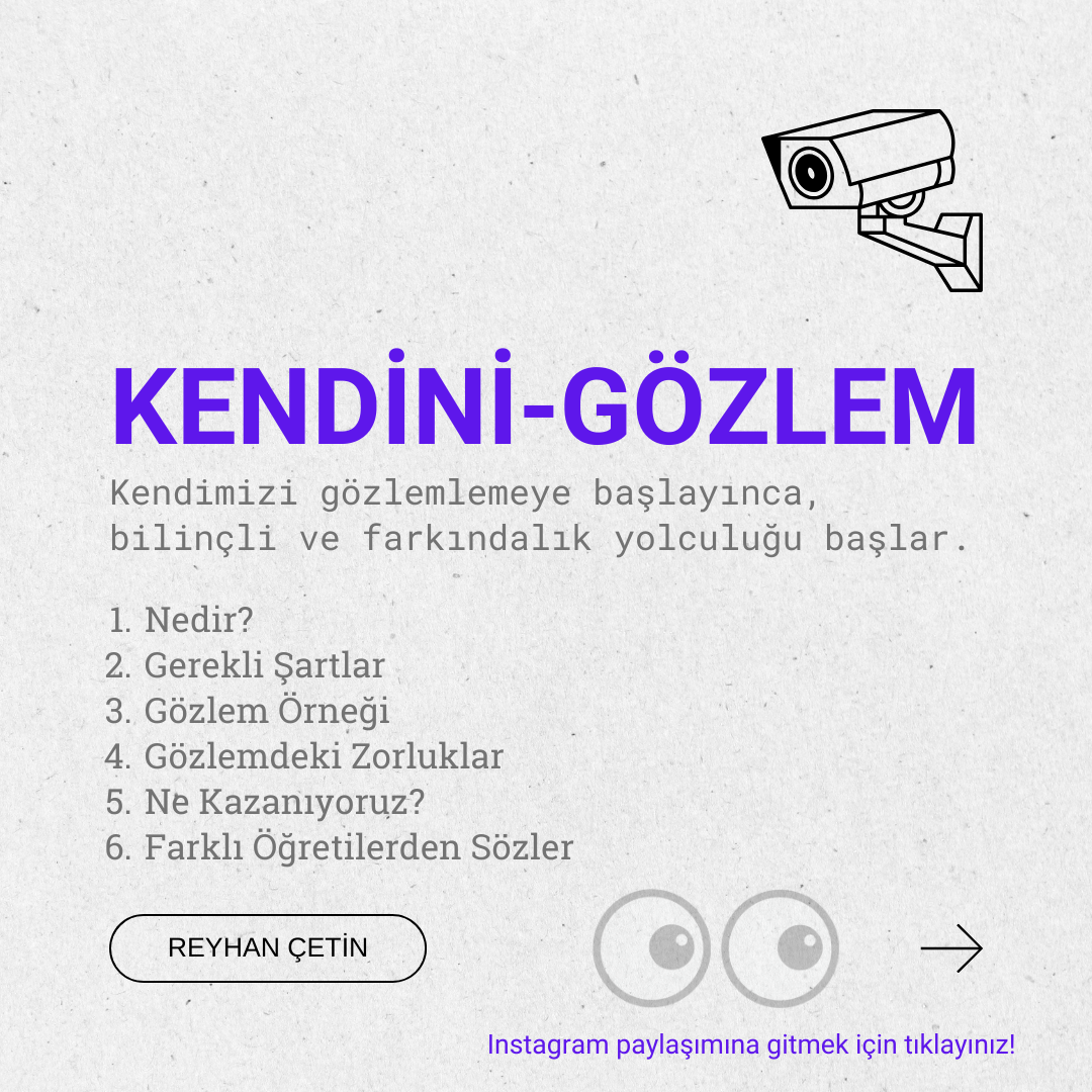 Kendini Gözlem - Instagram Paylaşımı Görseli